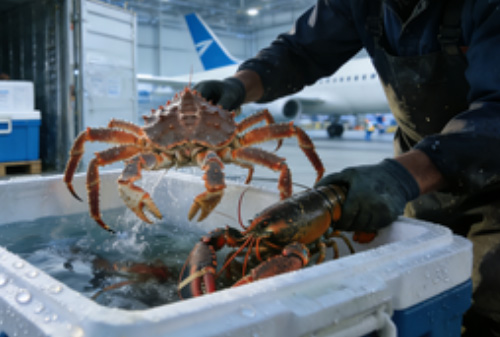 大闸蟹国际航空物流